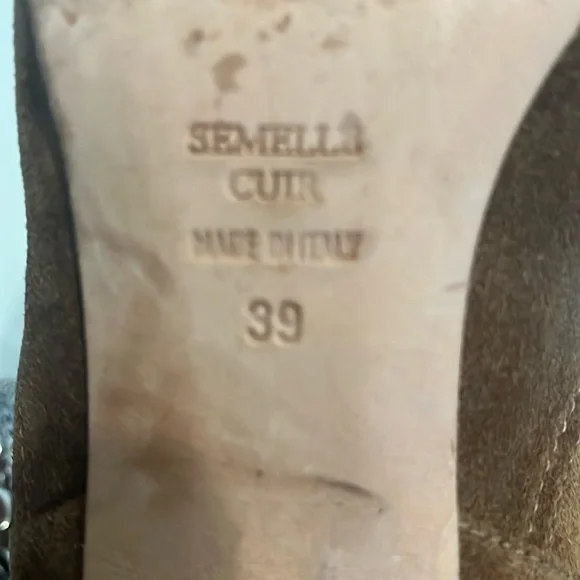 Laurence Dacade Italian Brown Suede Ankle Boots short cowboy style Size EU 39 - Picture 6 of 7